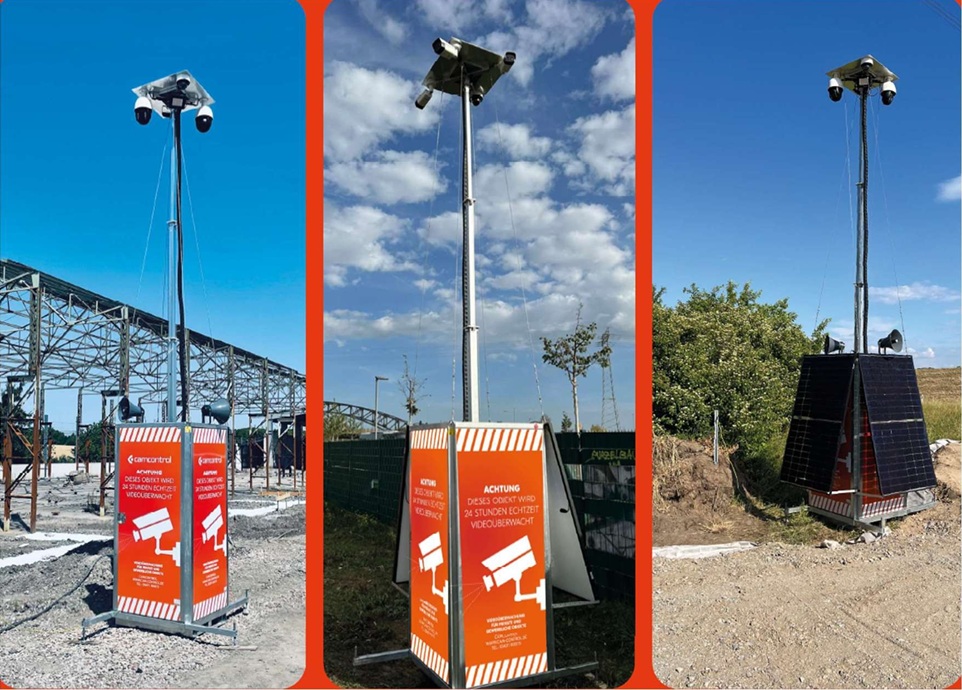 mobile Videoüberwachung mit Bewegungsmelder für Baustellen